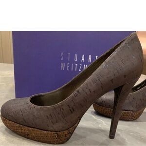 Stuart Weitzman Cork Platform Heels